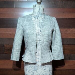 Metaphor Women's Silvery Grey Tweed Blazer
